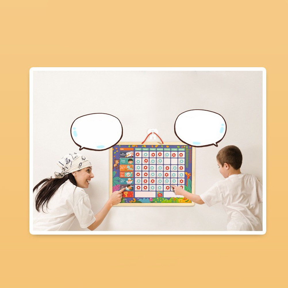 Kids Magnetic Reward Chart Board - Magnetische Verantwortungs-Tafel für Kinder, Holz-Verhaltens-Tracking-Brett, pädagogisches