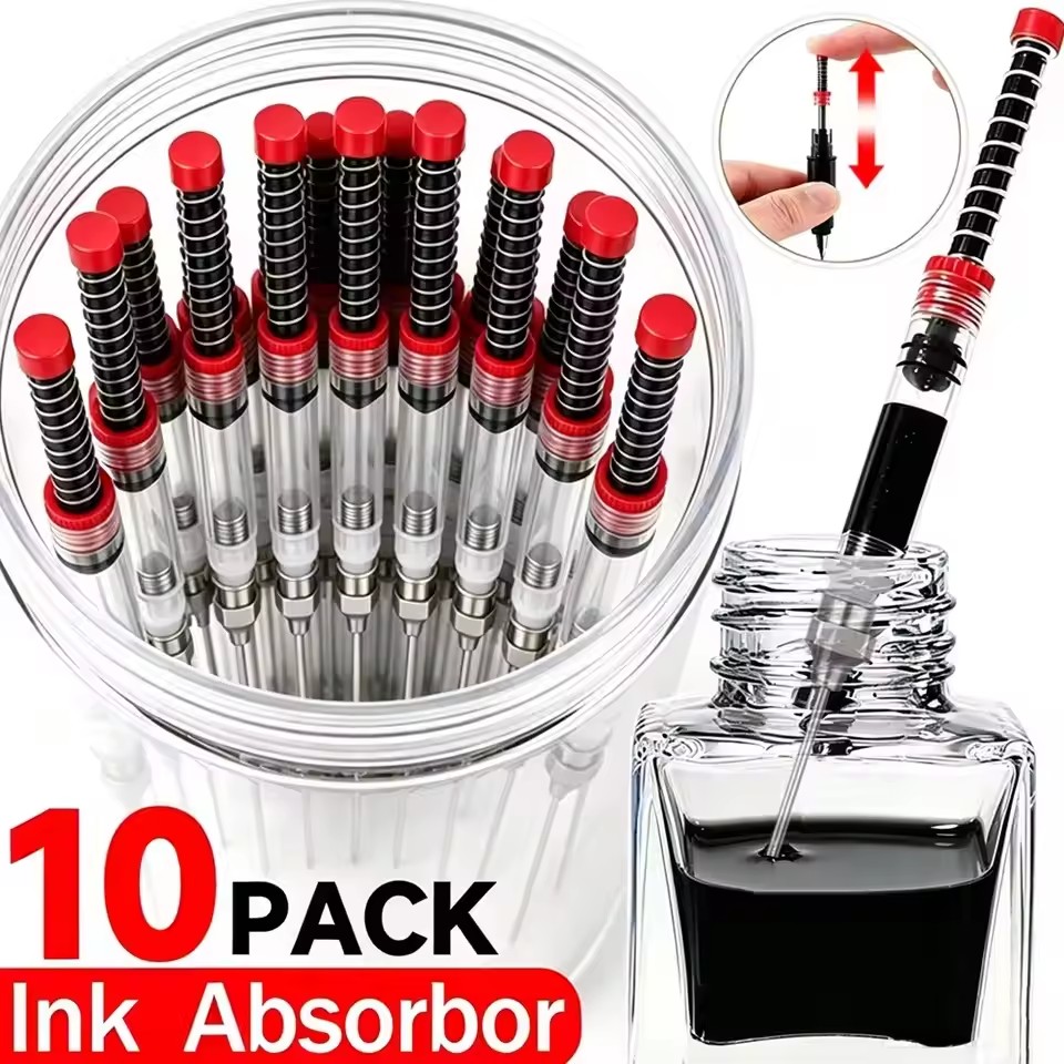 School Supplies - 1-10 Stück Füllfederhalter-Tintenfüller, Tintenpenspritze, Absorptionsgerät, Werkzeug,