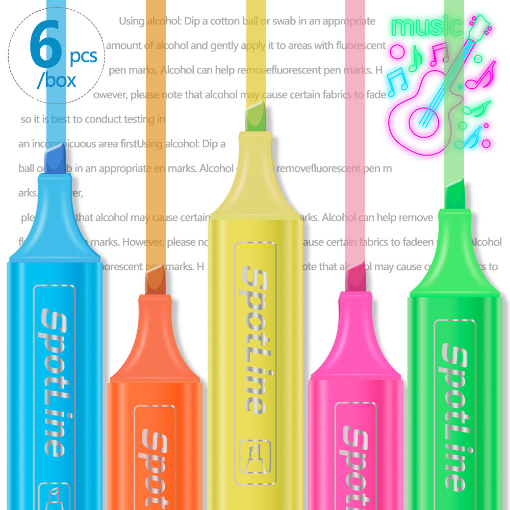 4/6 Teile/satz Pastell Flache  – Pastel Highlighter Set Double Ended Bewertung und Preis